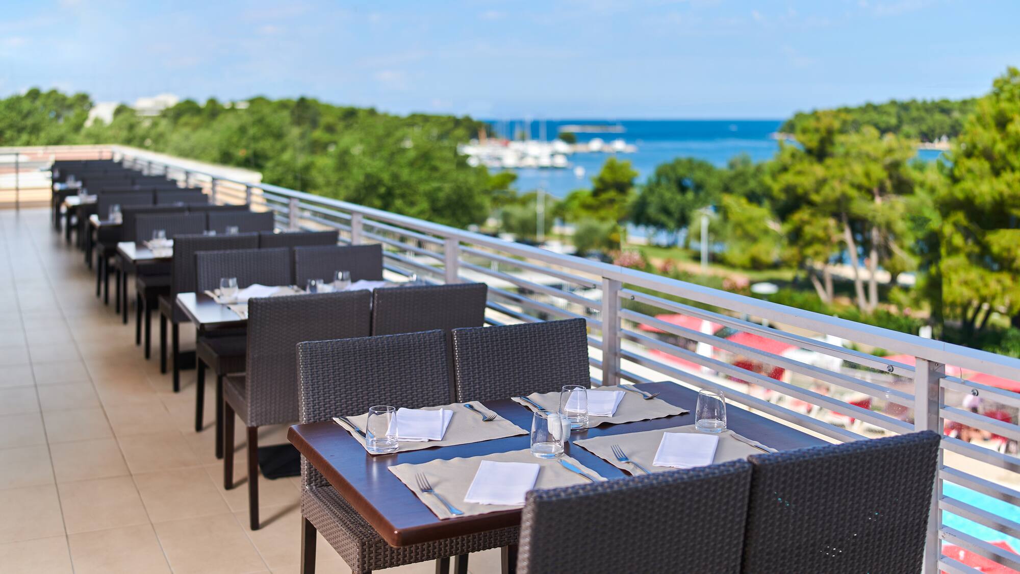 a table and chairs on a patio