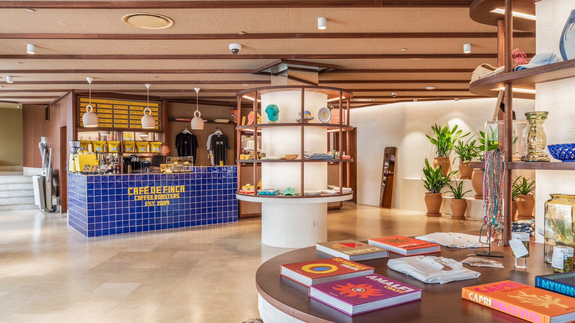 a store with shelves and books
