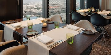 a table set for a dinner