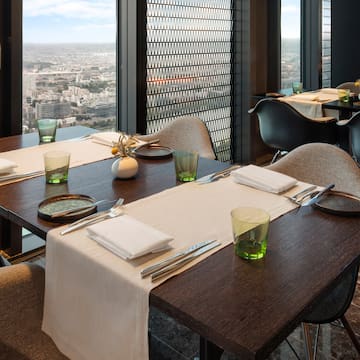 a table set for a dinner