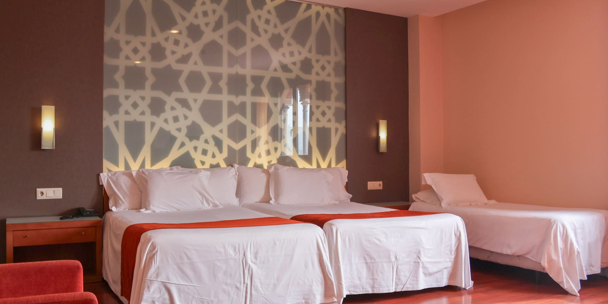 a room with two beds