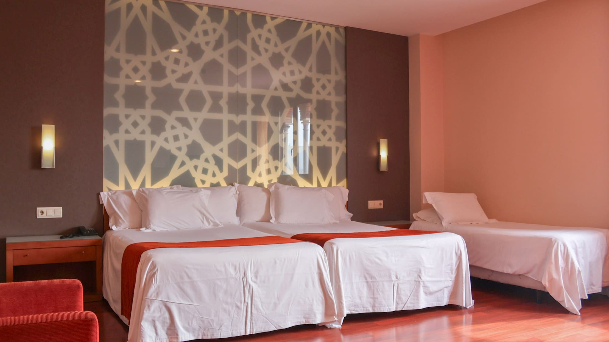 a room with two beds