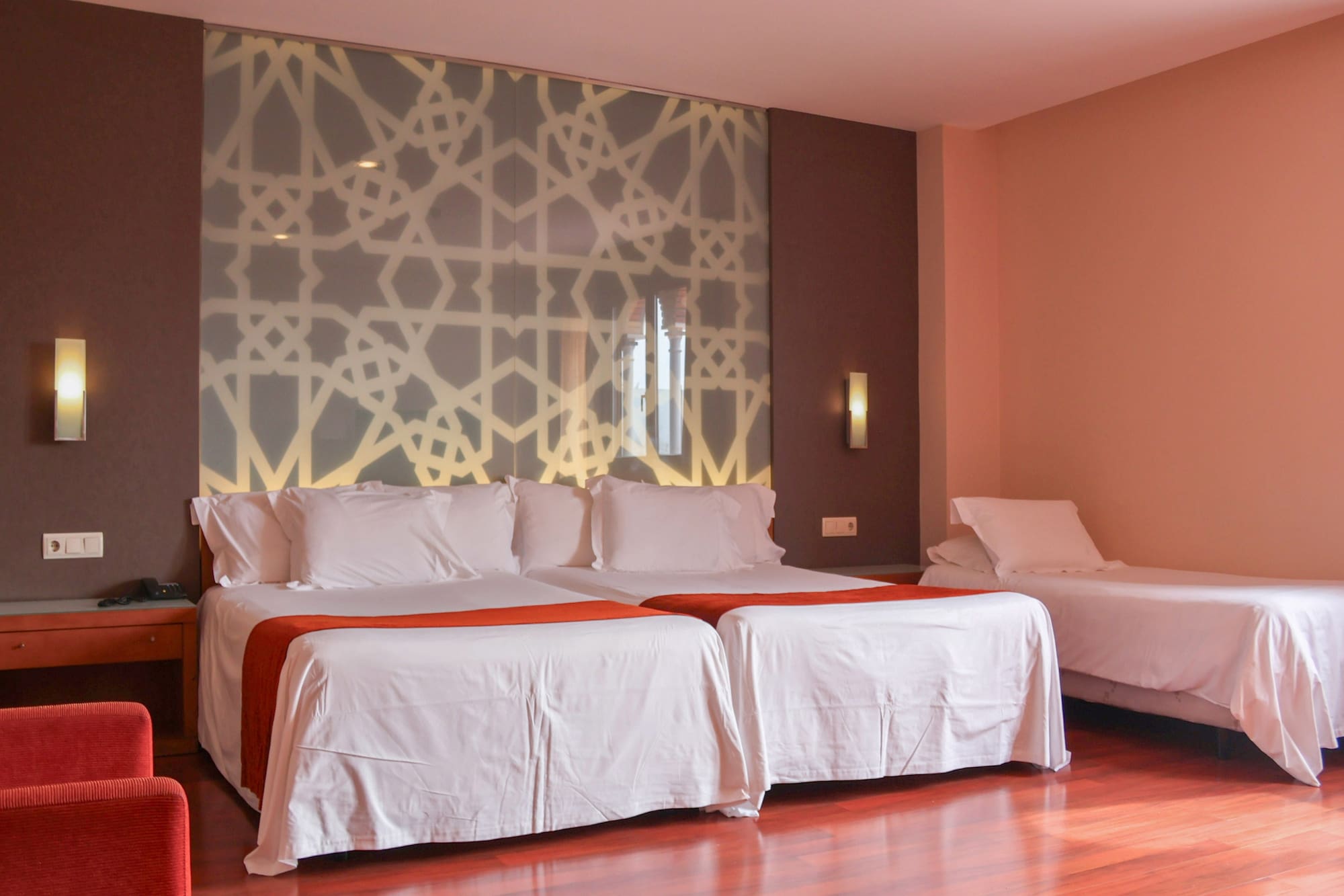 a room with two beds