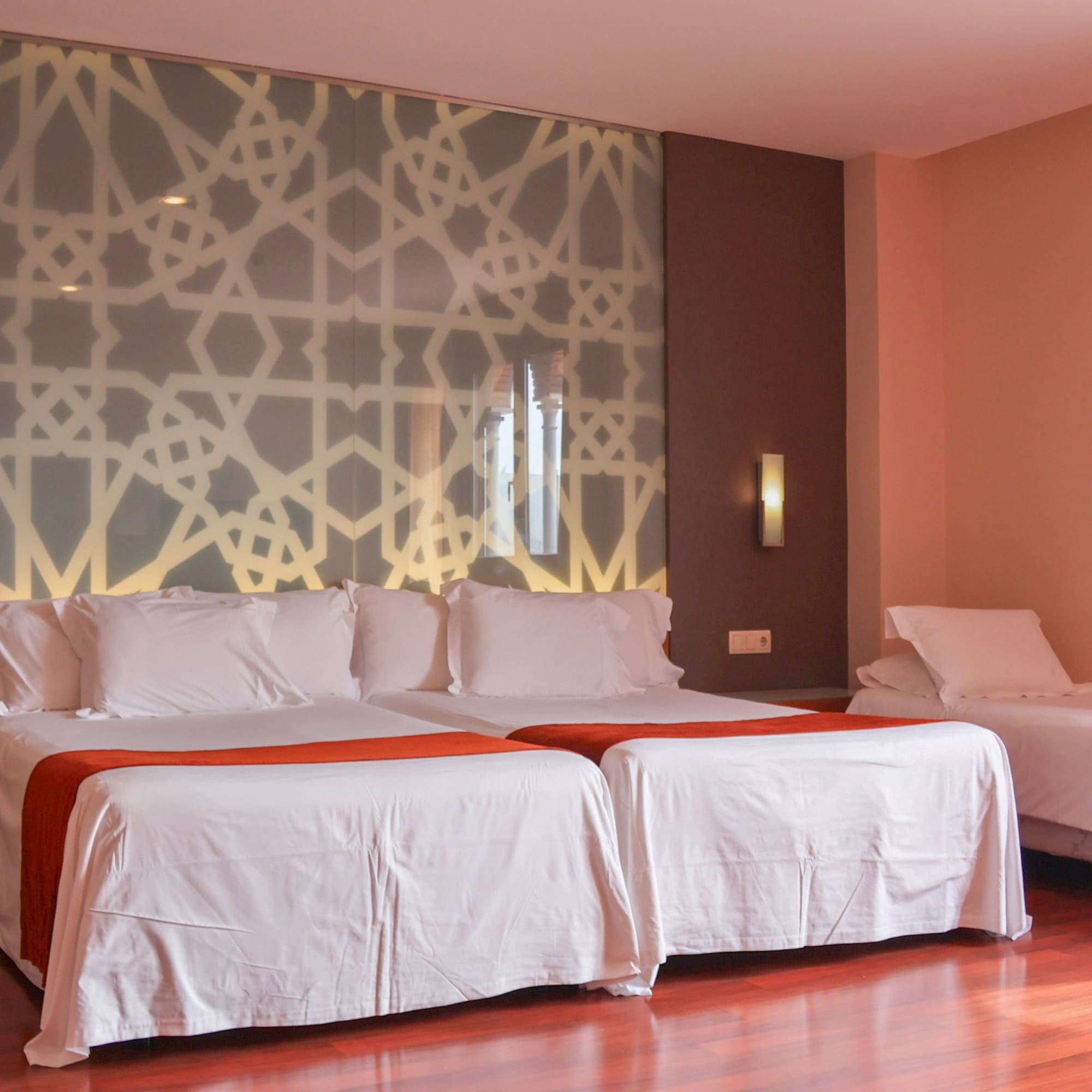 a room with two beds