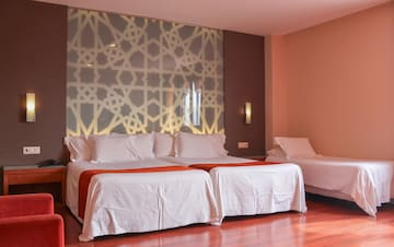 a room with two beds