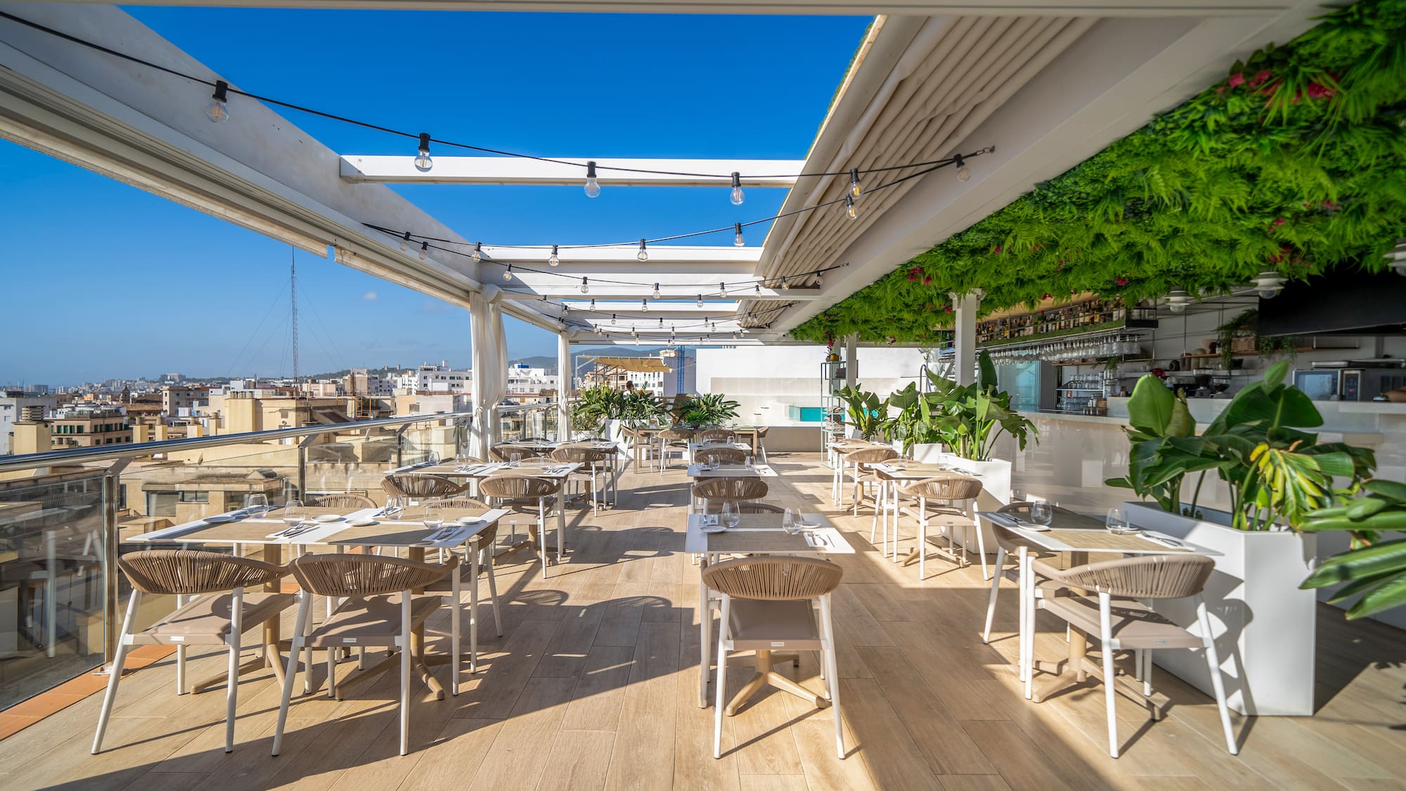 a restaurant with tables and chairs