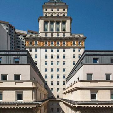 a building with a roof
