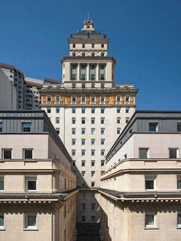 a building with a roof