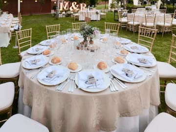 a table set for a party