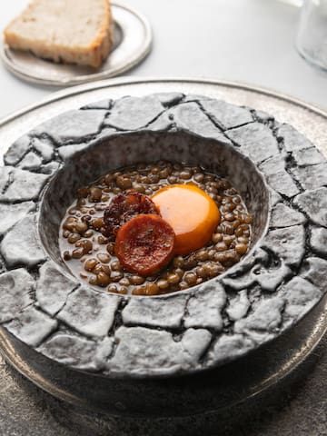 a plate of food on a plate