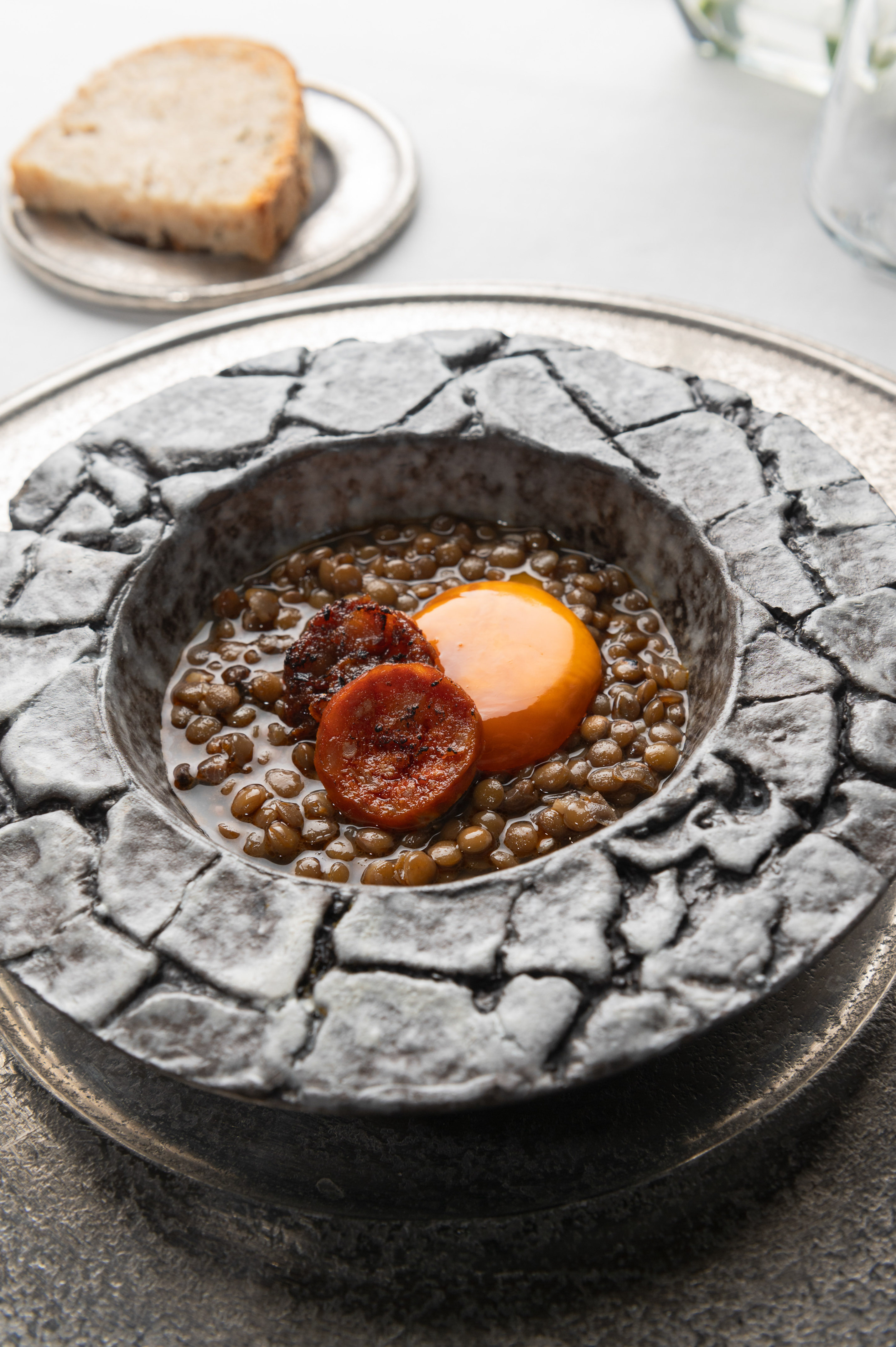 a plate of food on a plate