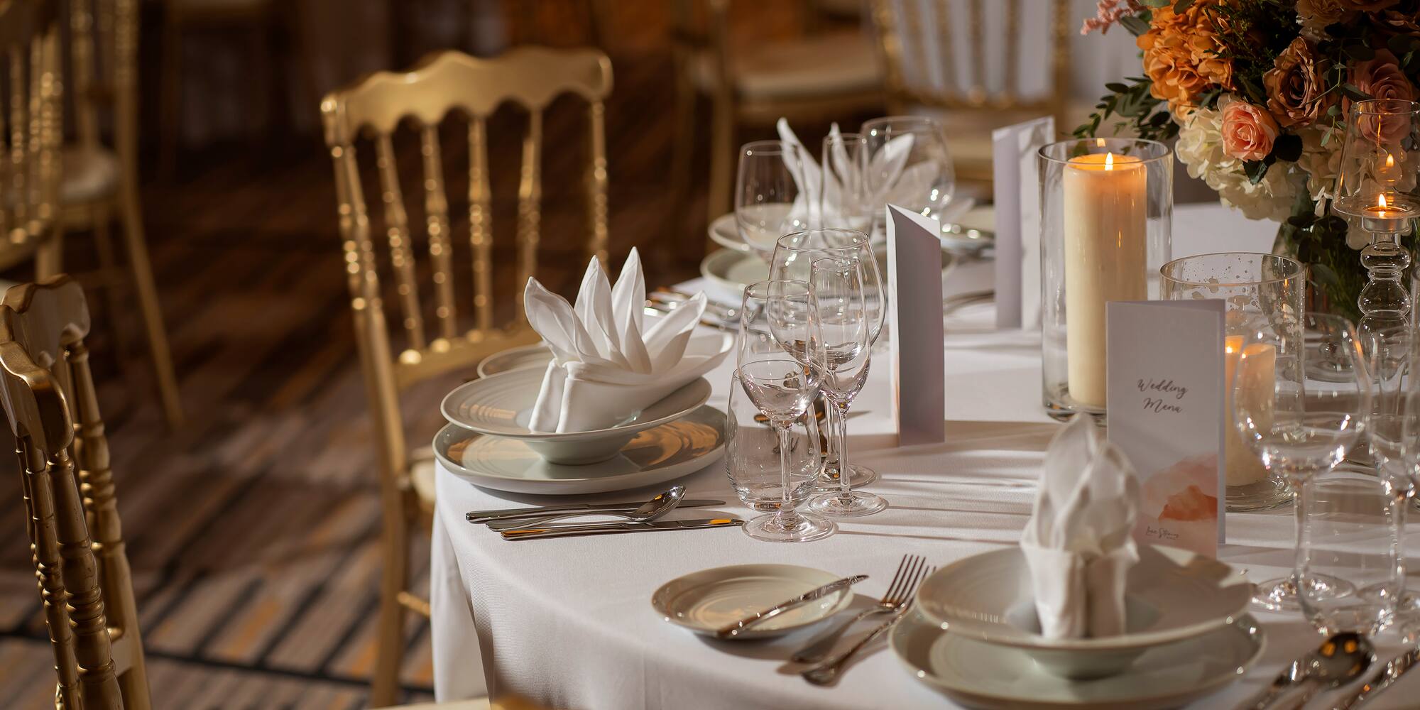 a table set for a dinner party