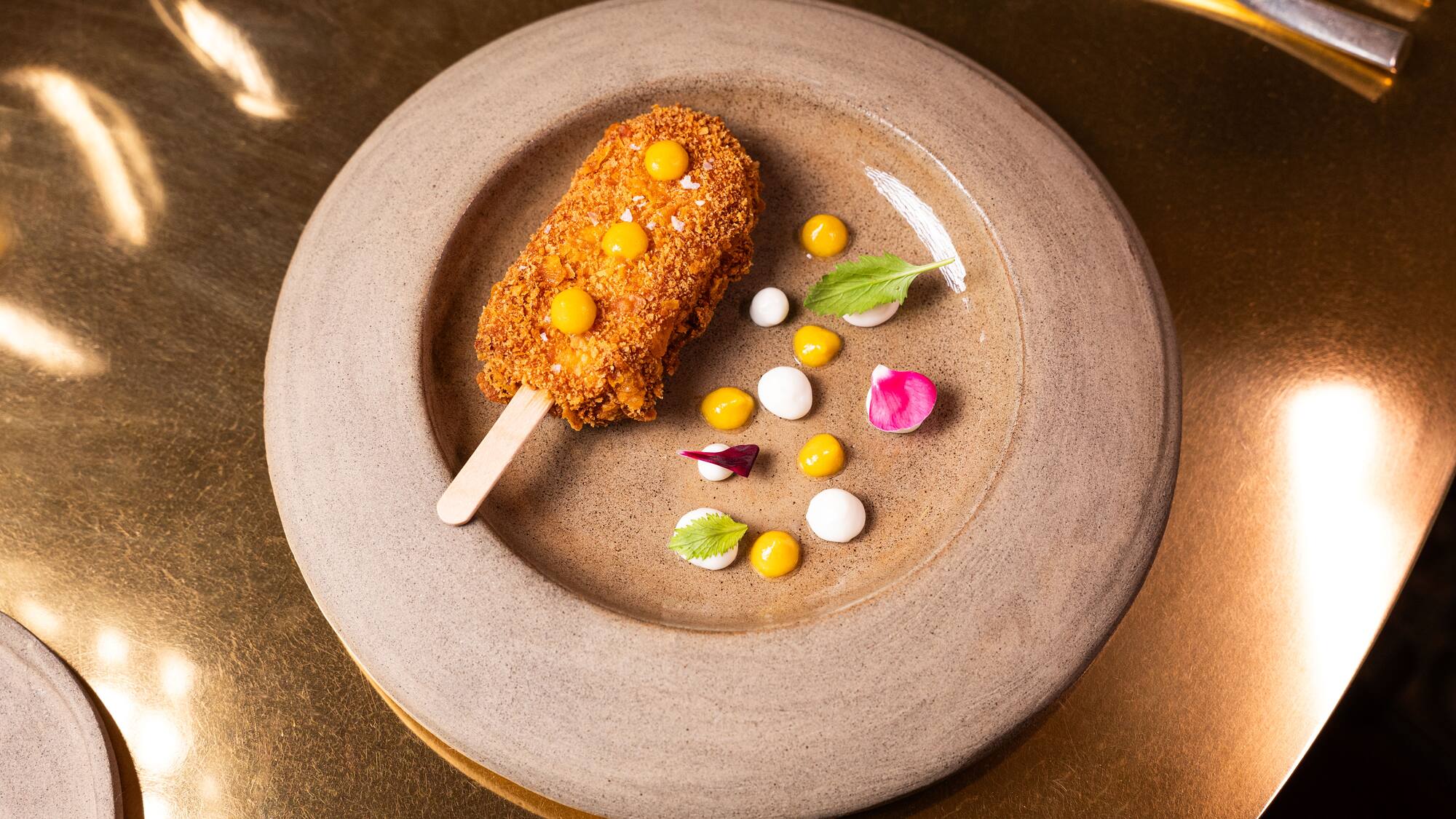a plate of food on a table