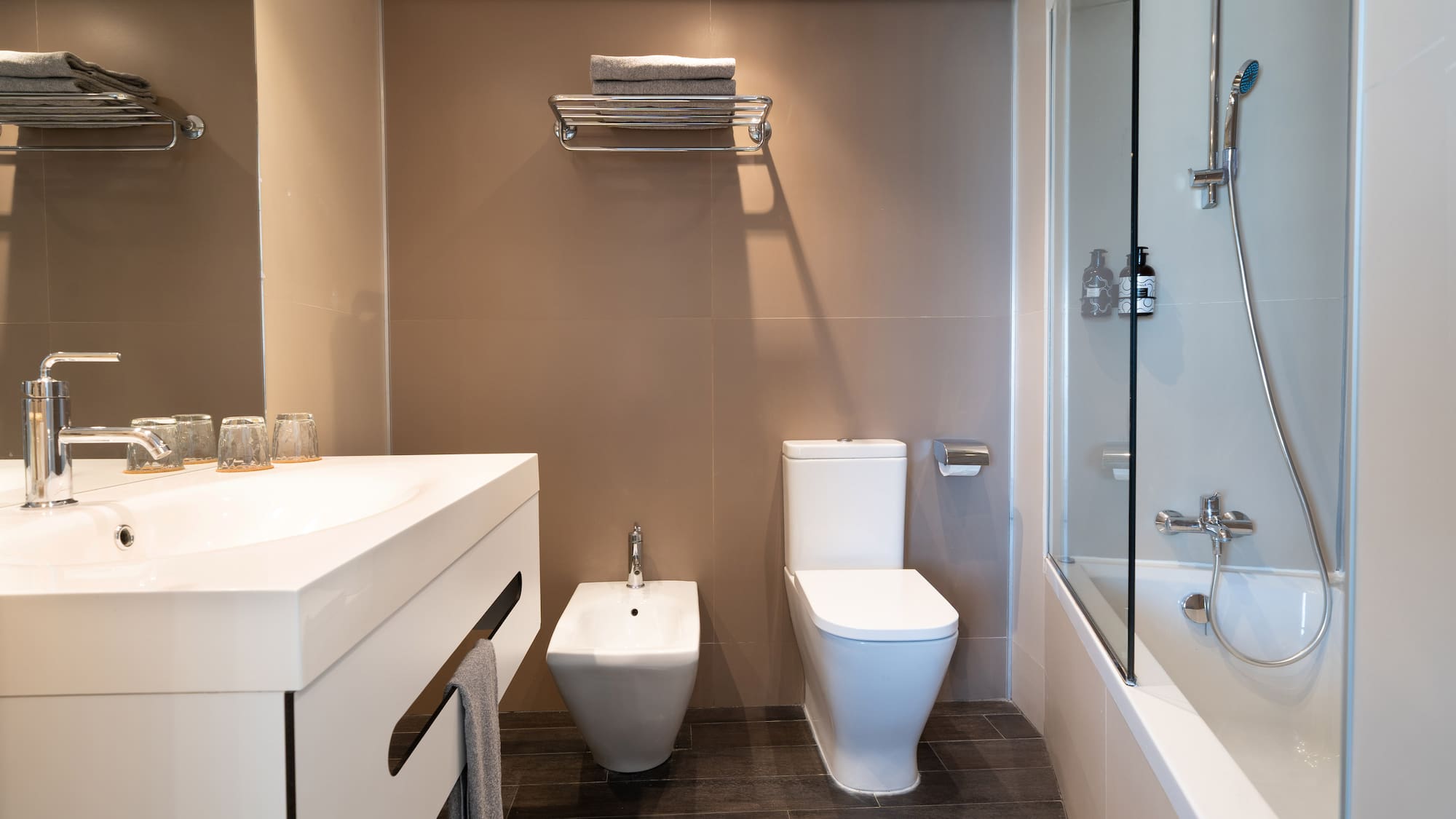 a bathroom with a sink and toilet