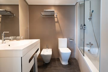 a bathroom with a sink and toilet