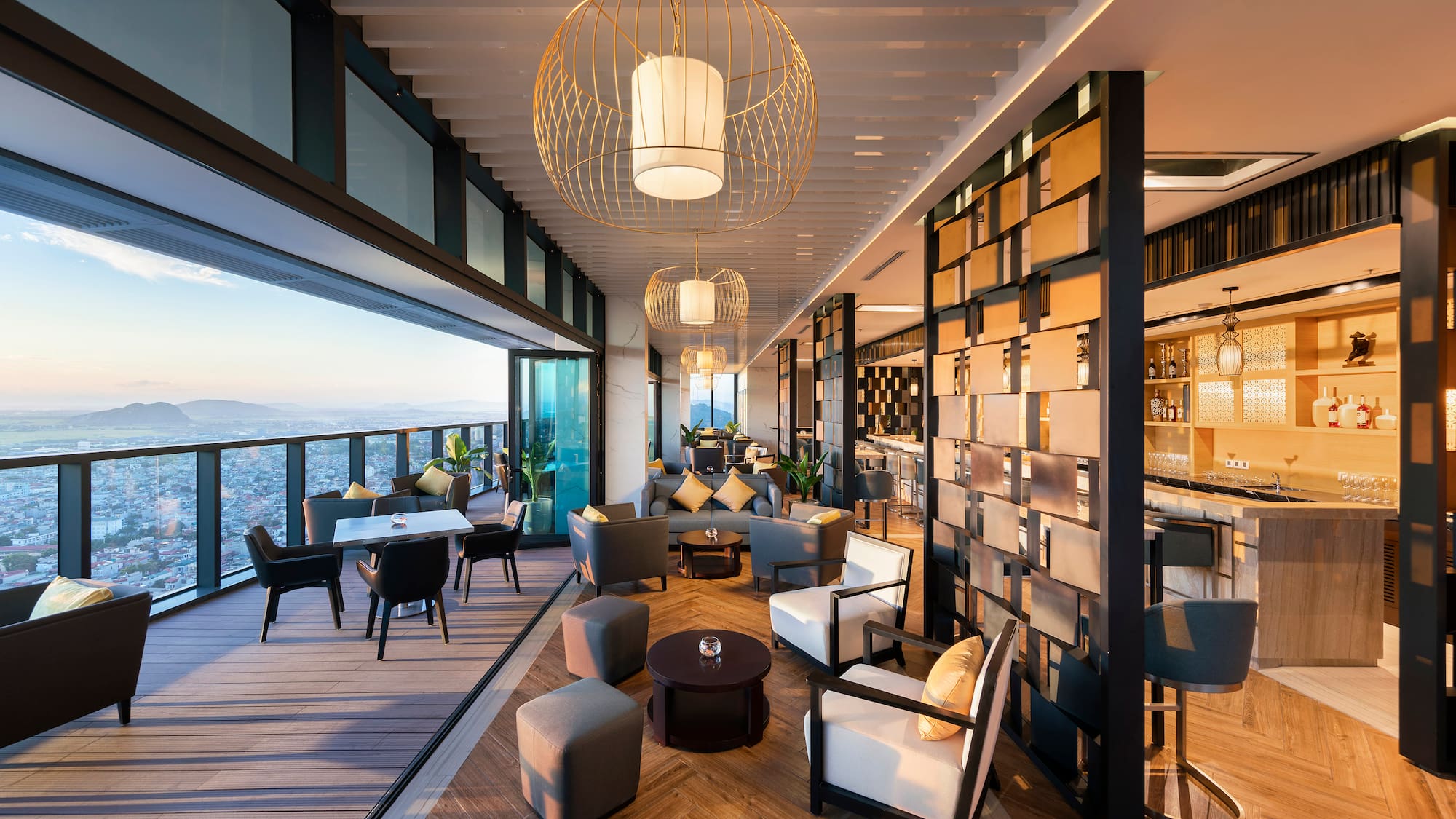 a room with a view of a city