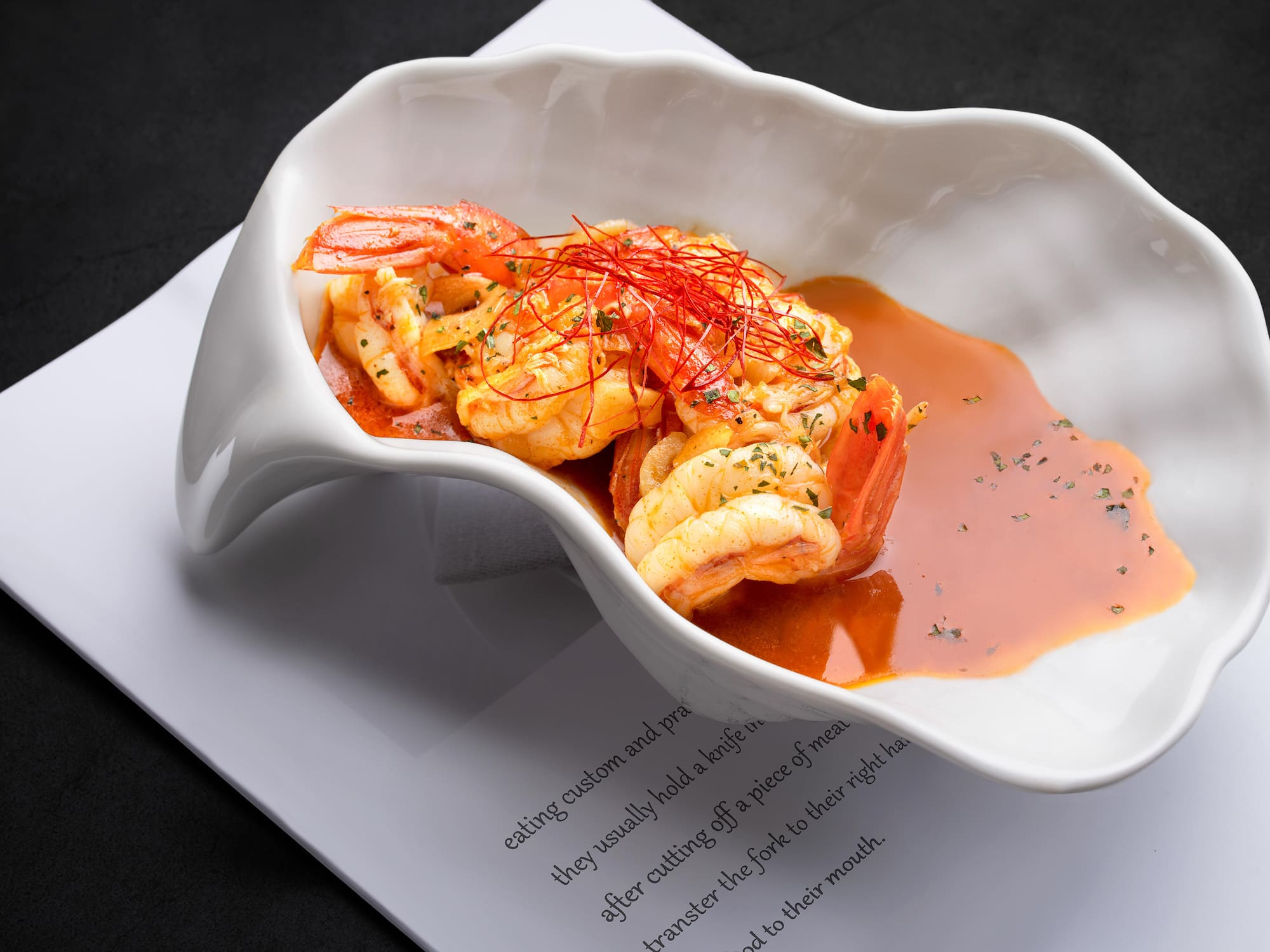 a plate of food on a white plate