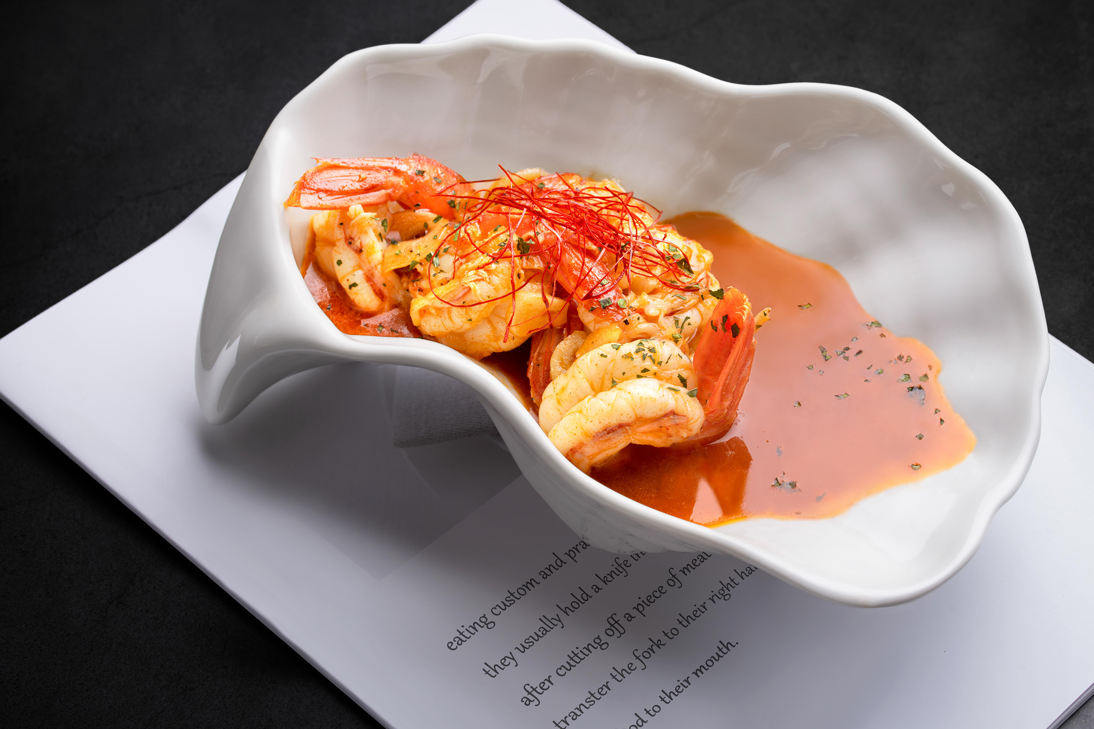 a plate of food on a white plate