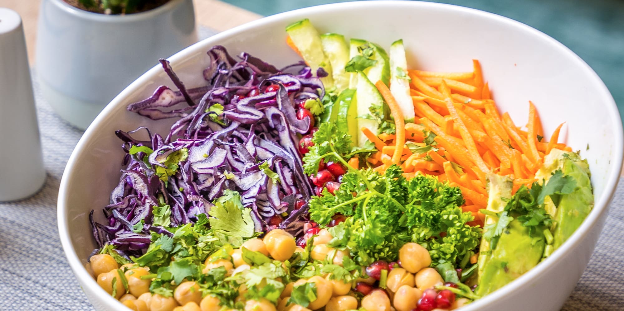 a bowl of food on a table