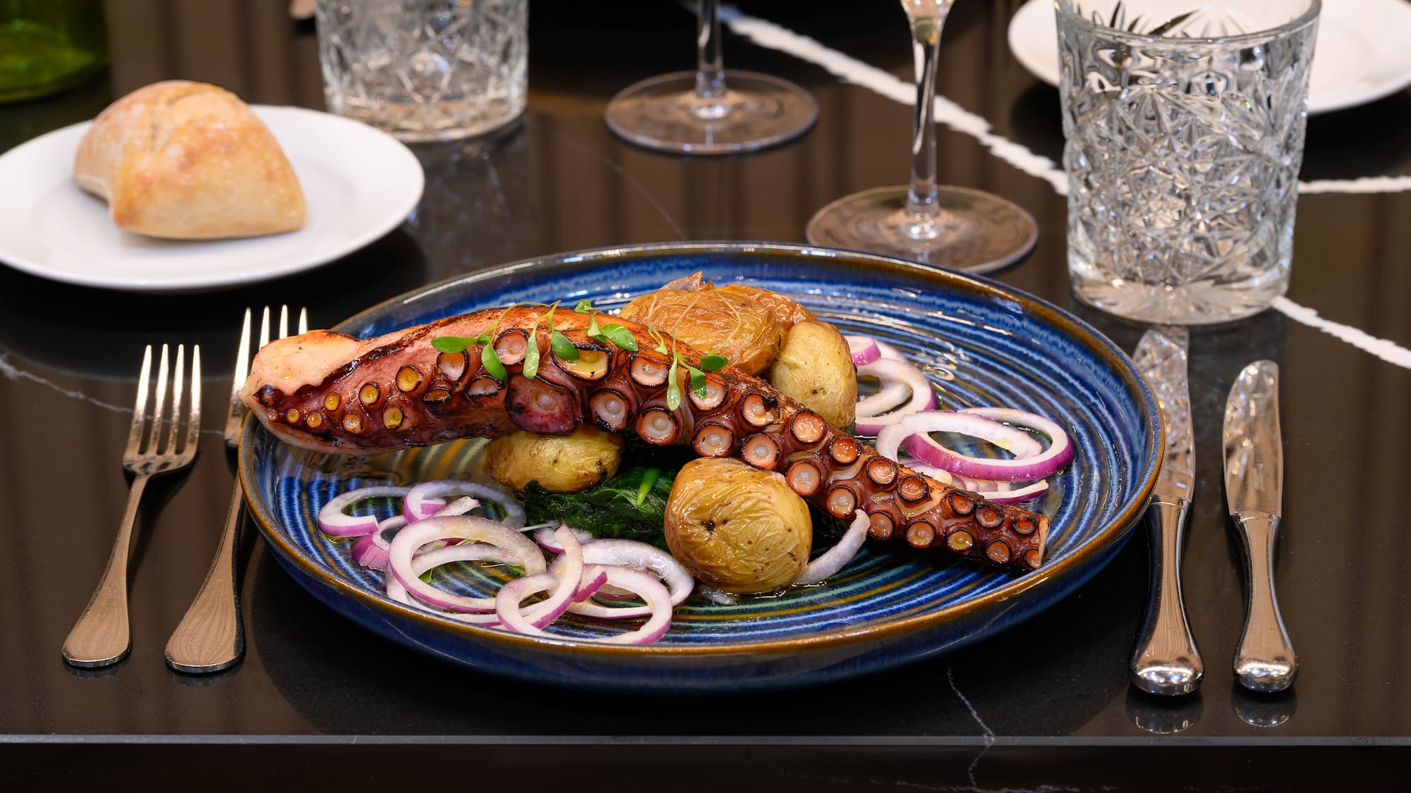 a plate of food on a table