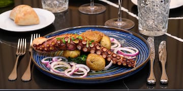 a plate of food on a table