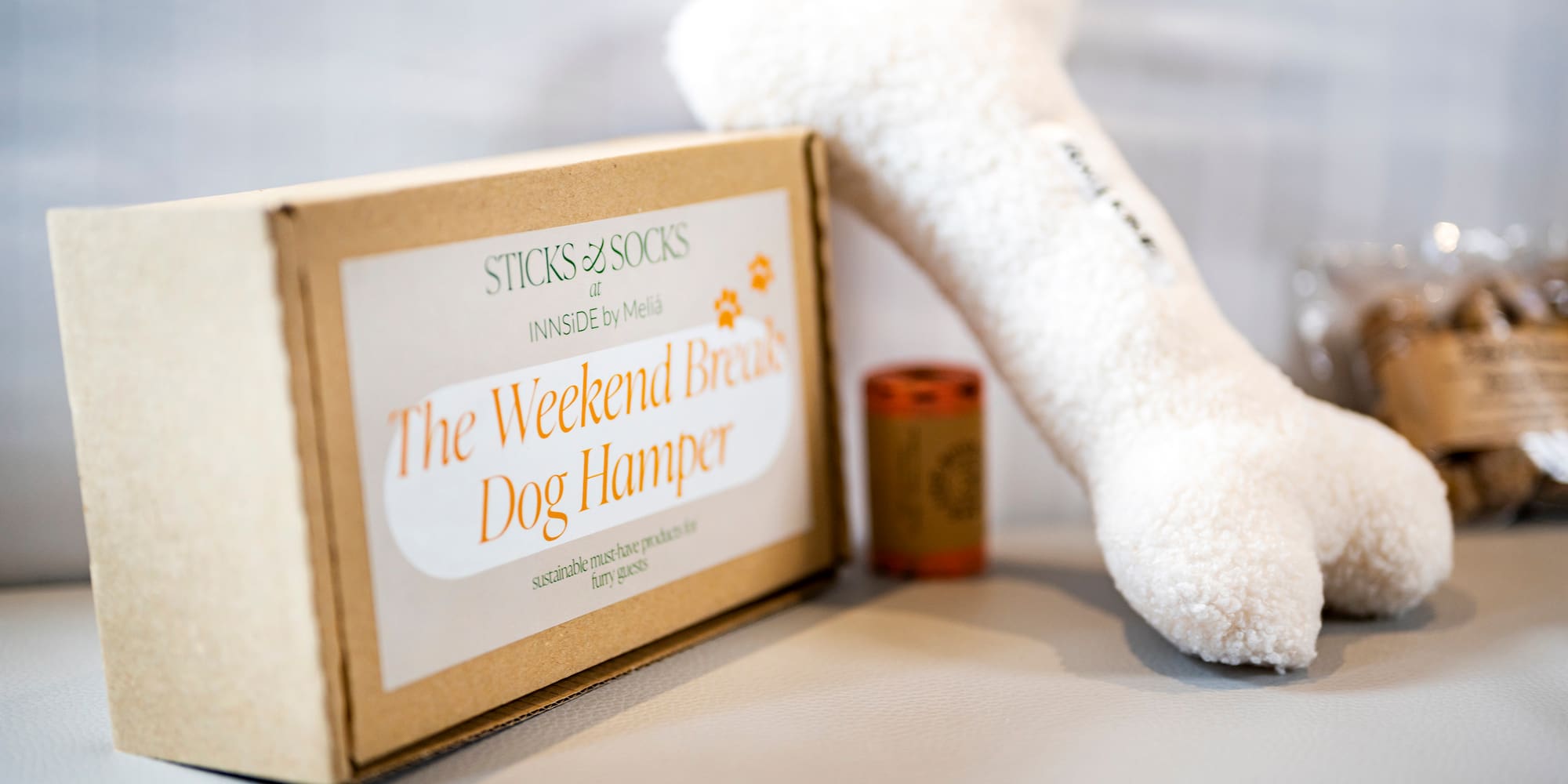 a dog toy next to a box