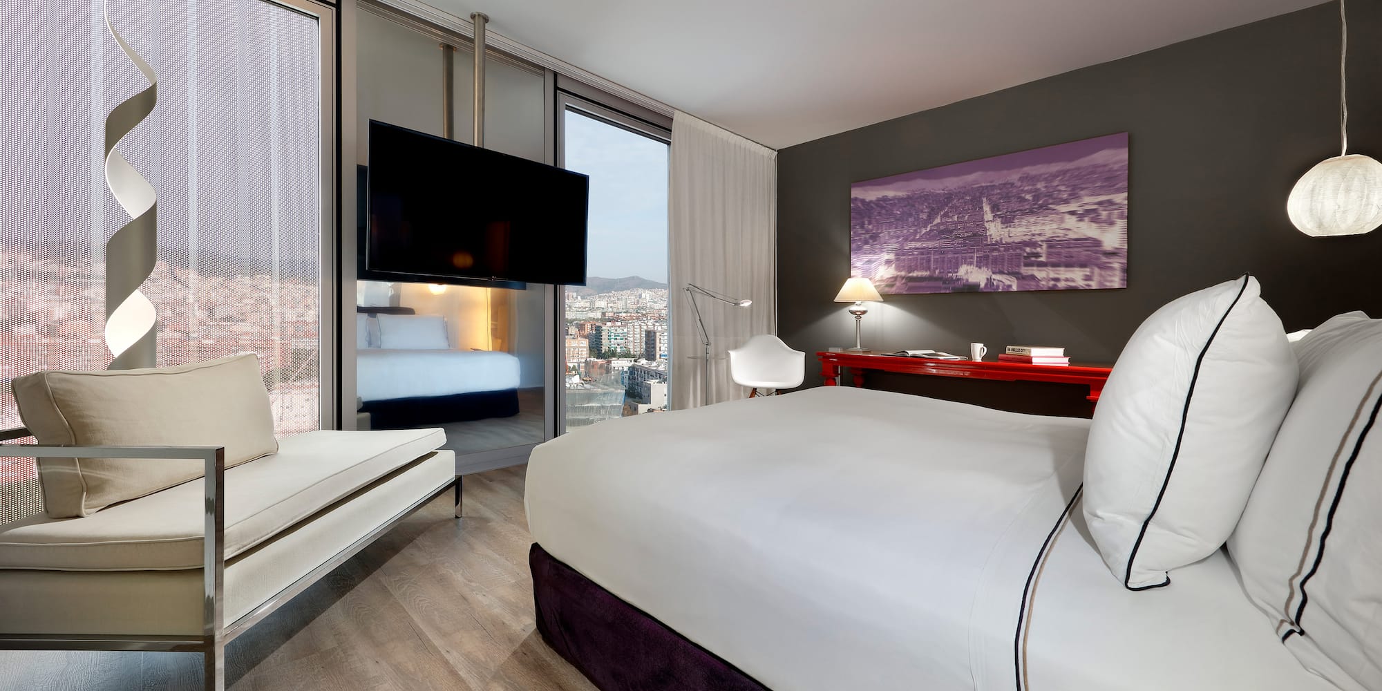 a room with a bed and a couch