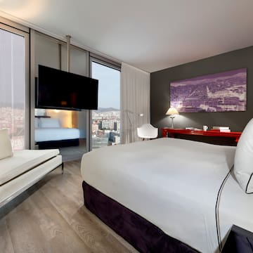 a room with a bed and a couch