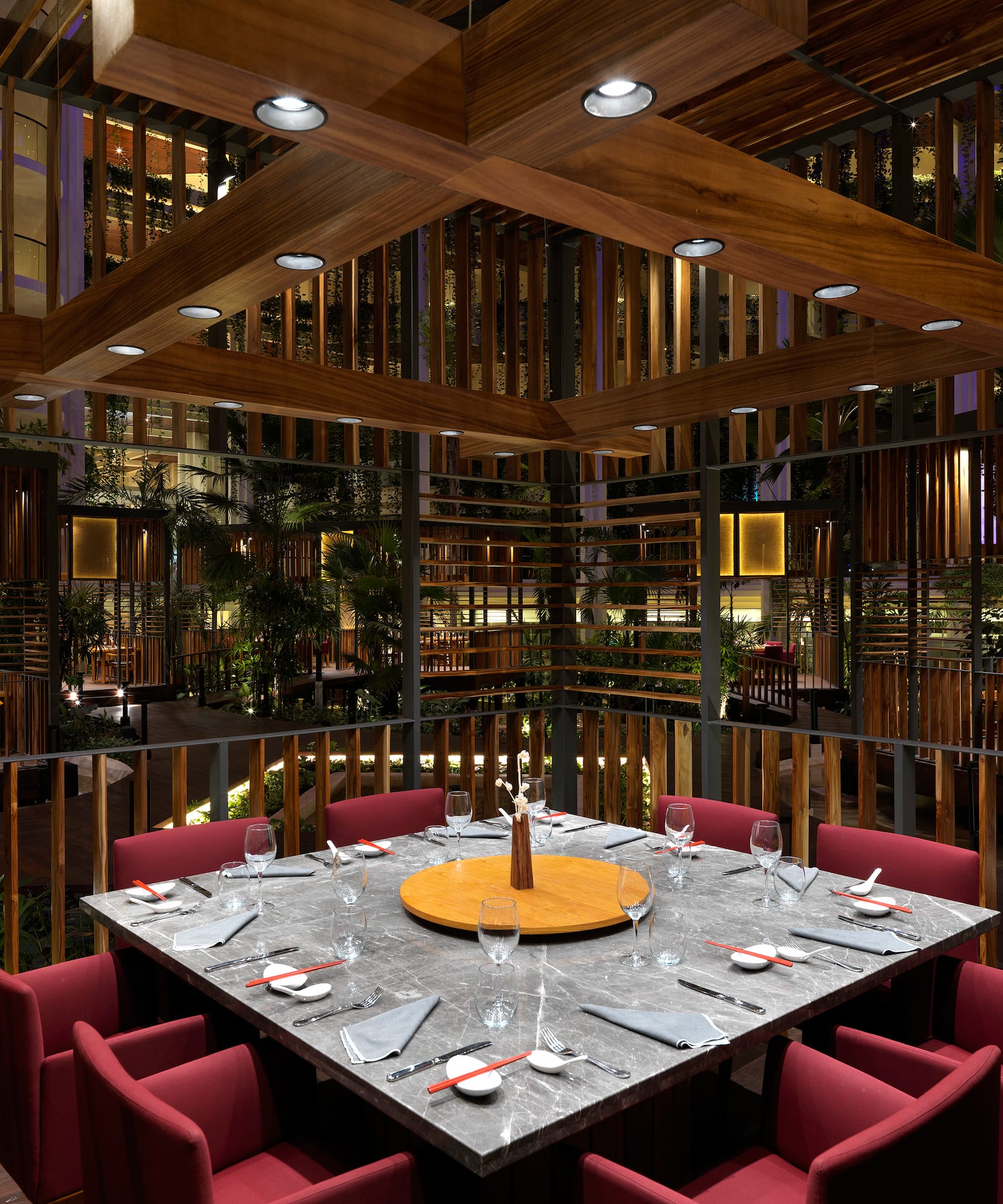 a table set for a dinner