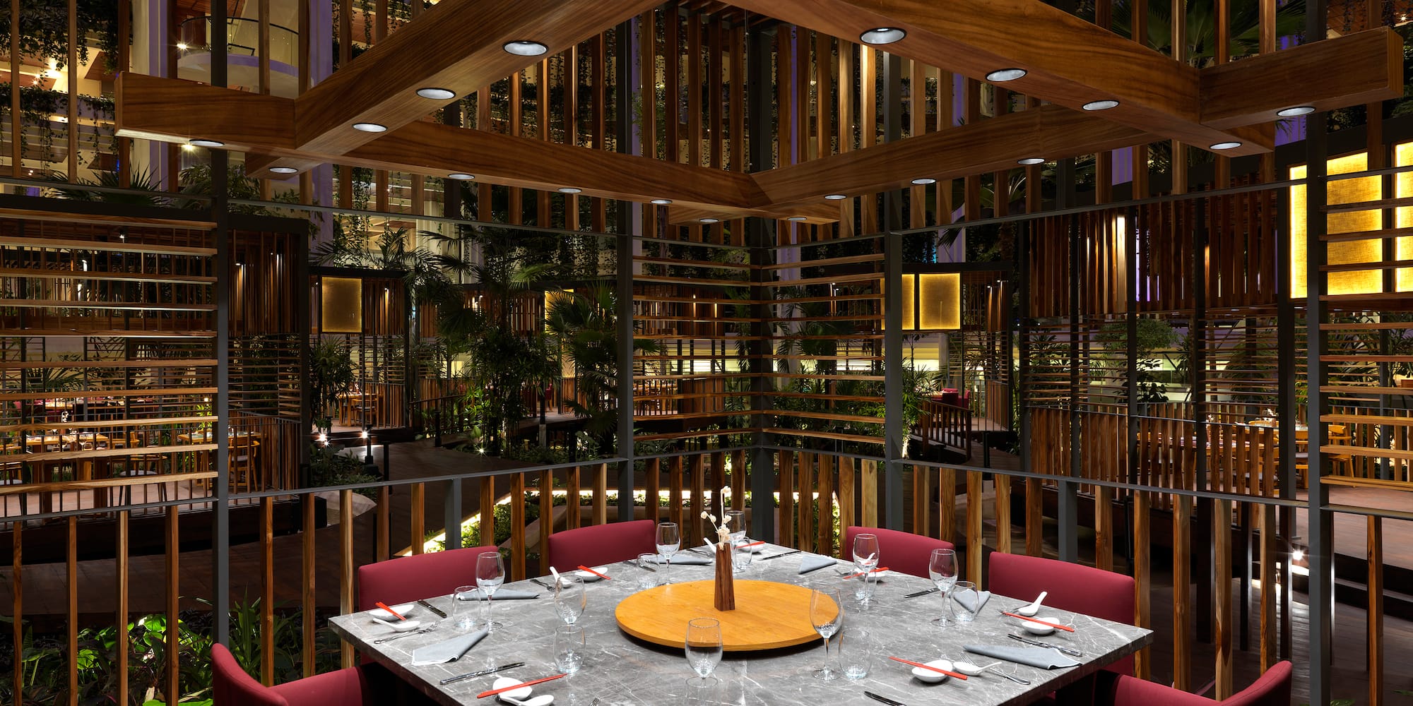 a table set for a dinner