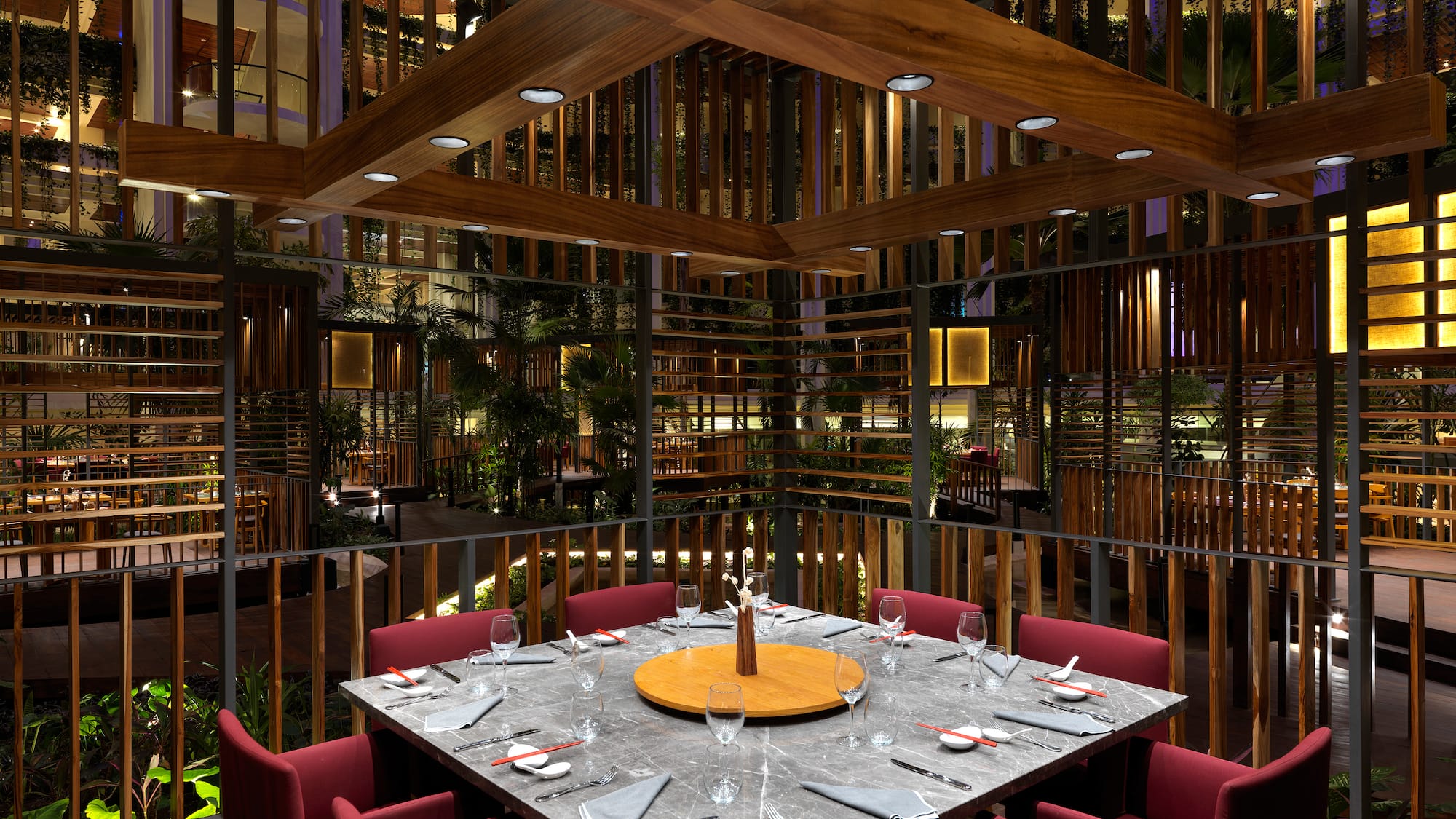 a table set for a dinner