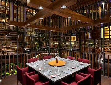 a table set for a dinner