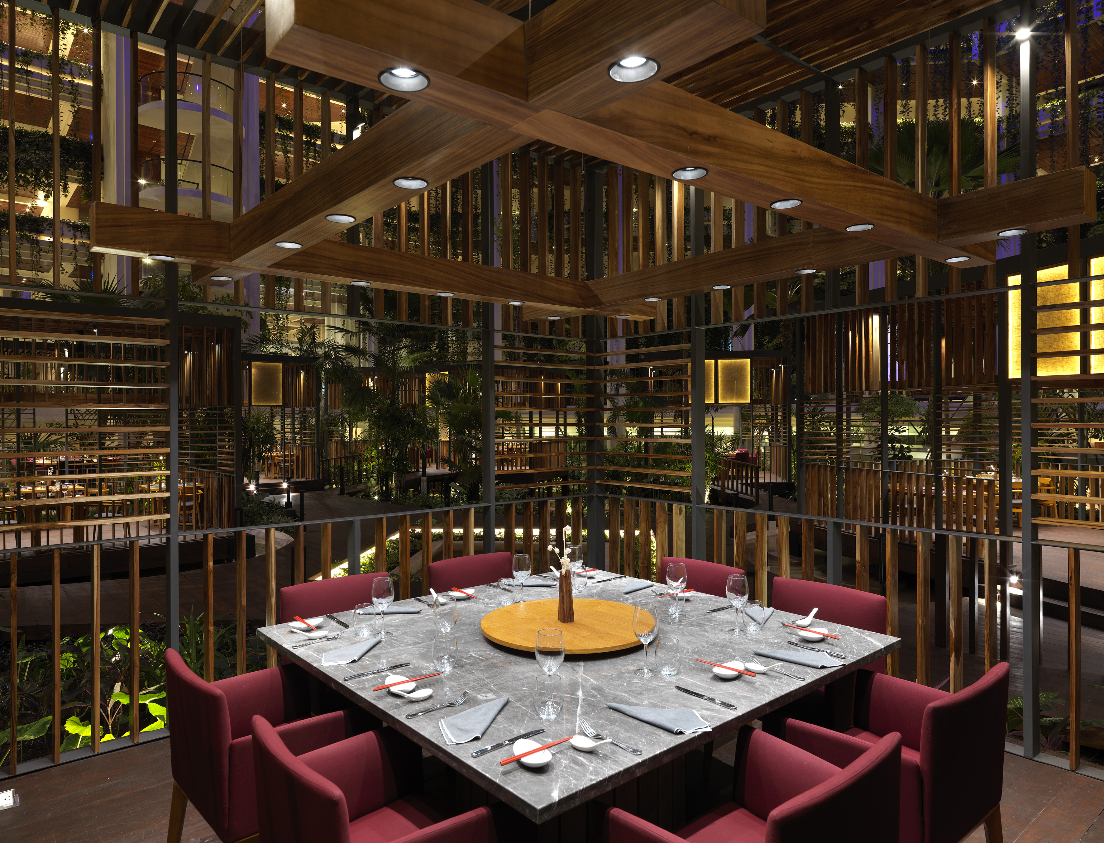 a table set for a dinner