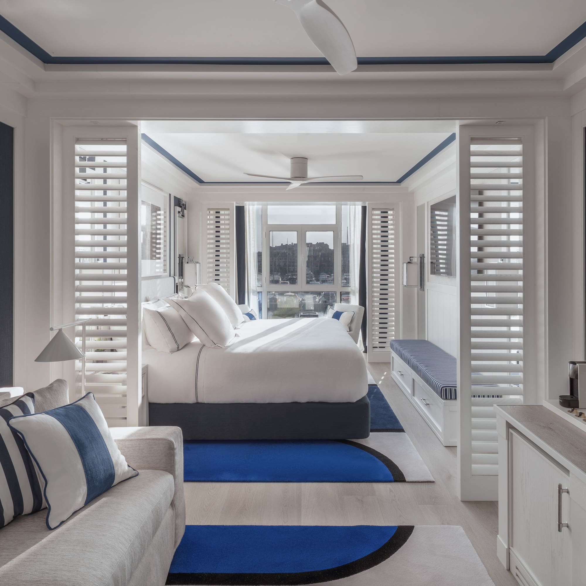 a room with a bed and a couch