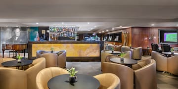 a room with tables and chairs