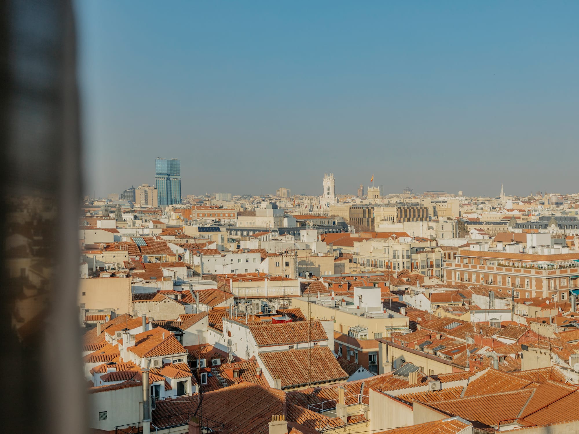 a city with many red roofs
