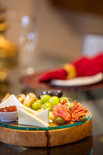 a plate of food on a table