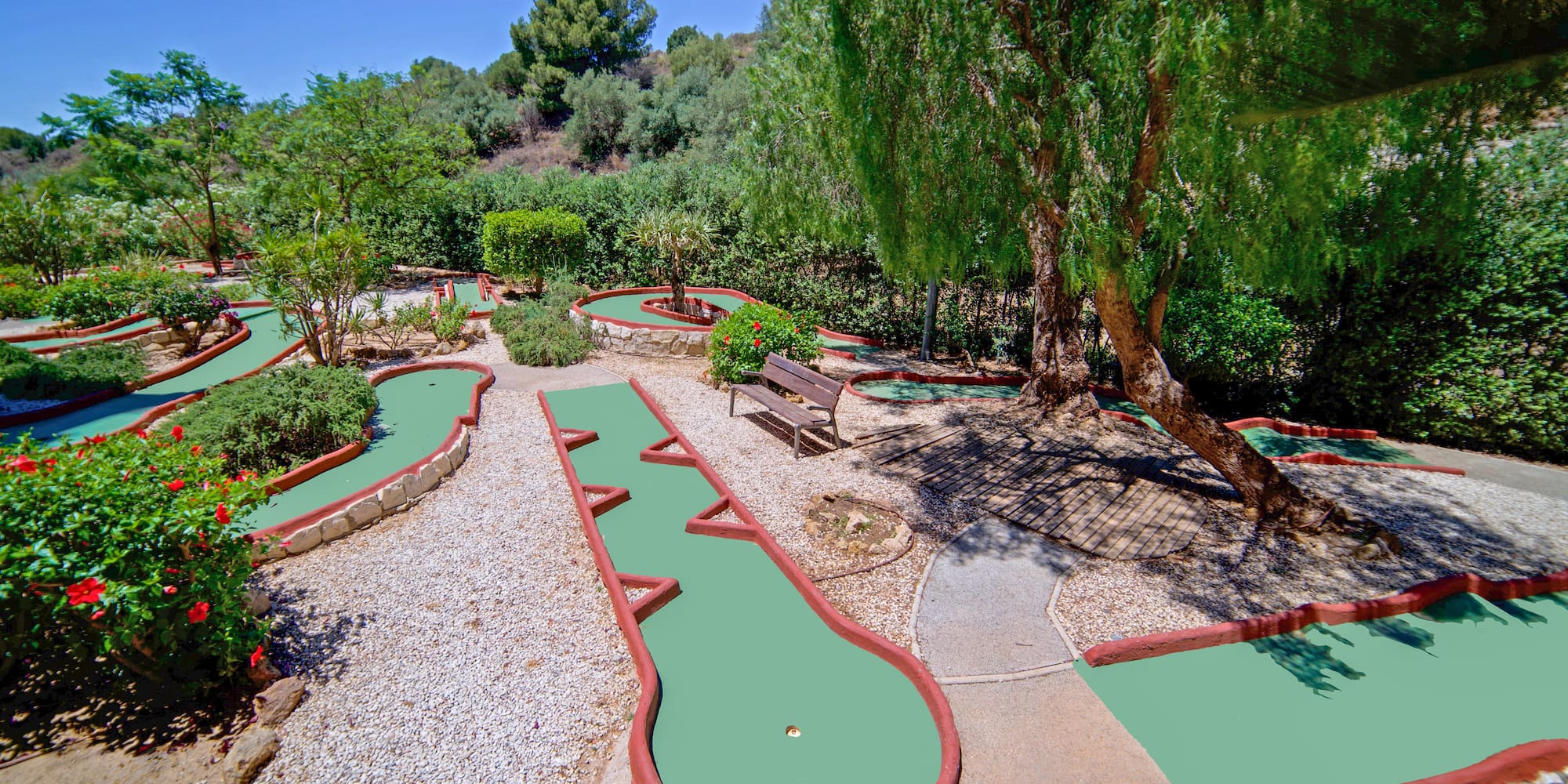 a group of miniature golf course