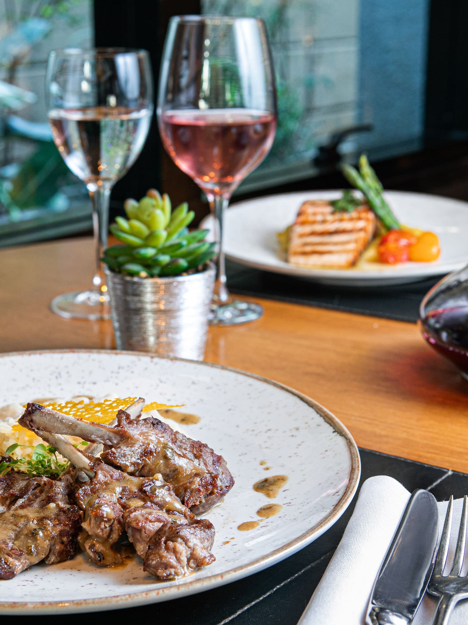 a plate of food on a table