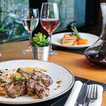 a plate of food on a table