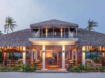 a building with a thatched roof
