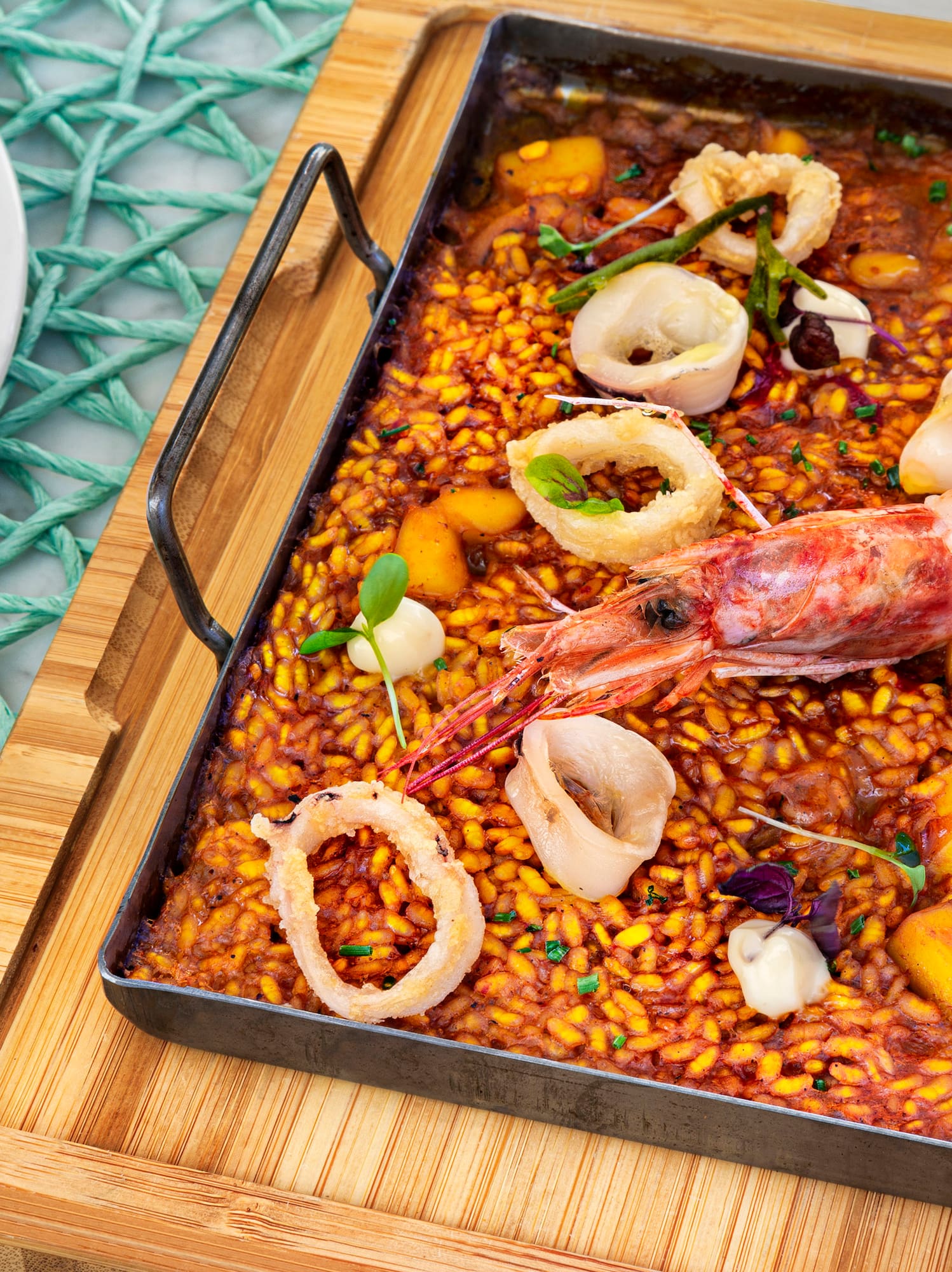 a tray of food on a tray