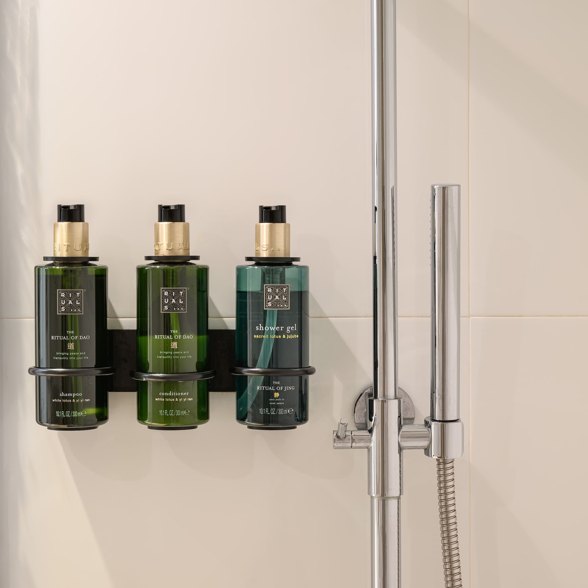 a group of bottles on a wall