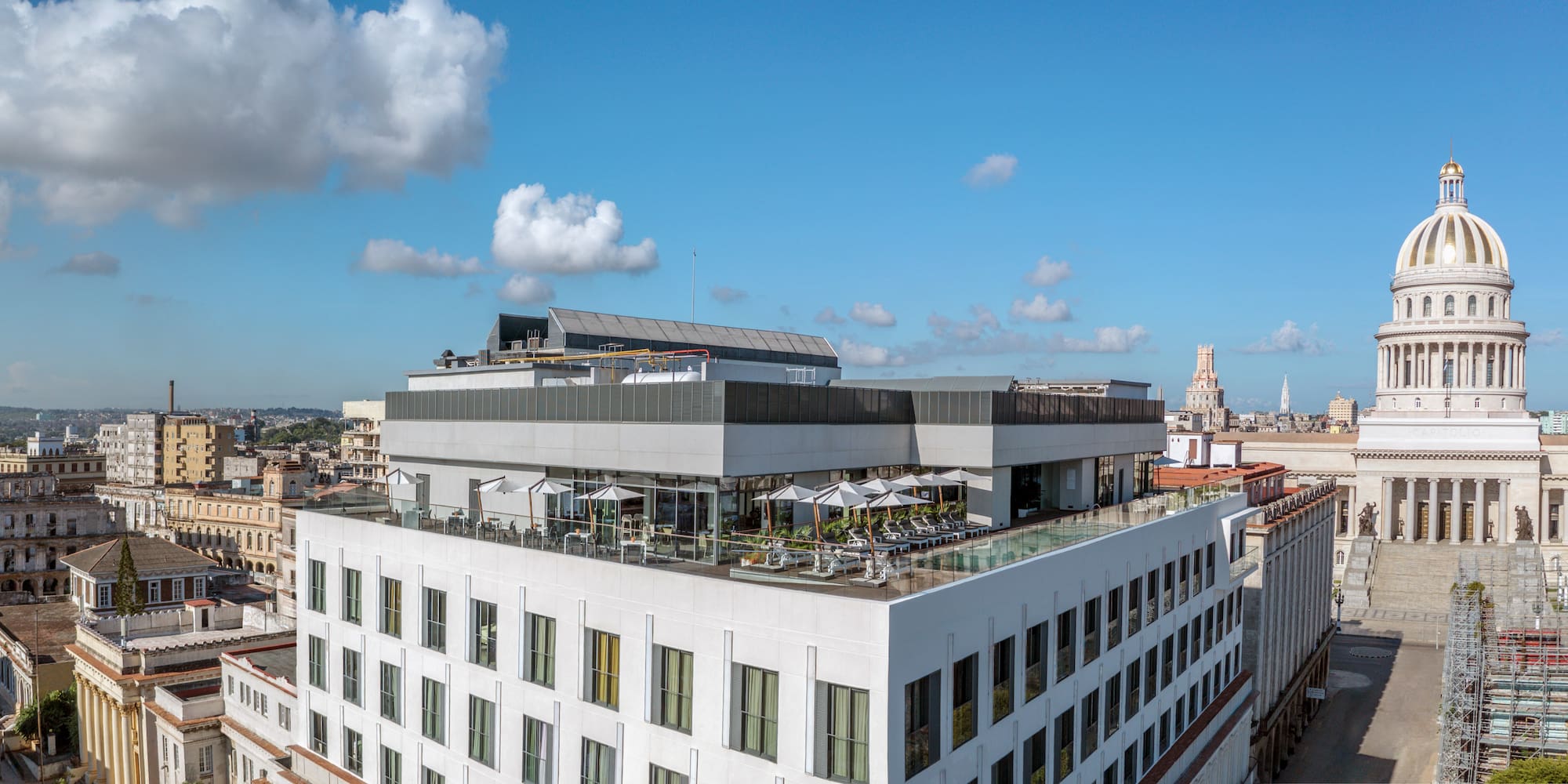 a building with a roof top