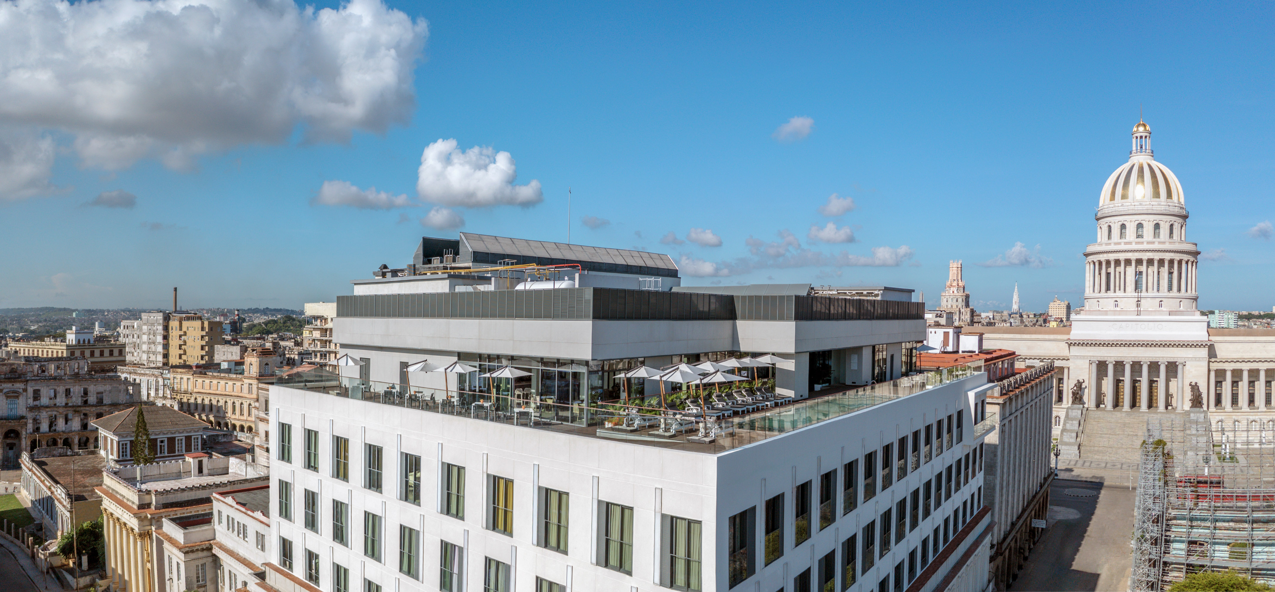 a building with a roof top