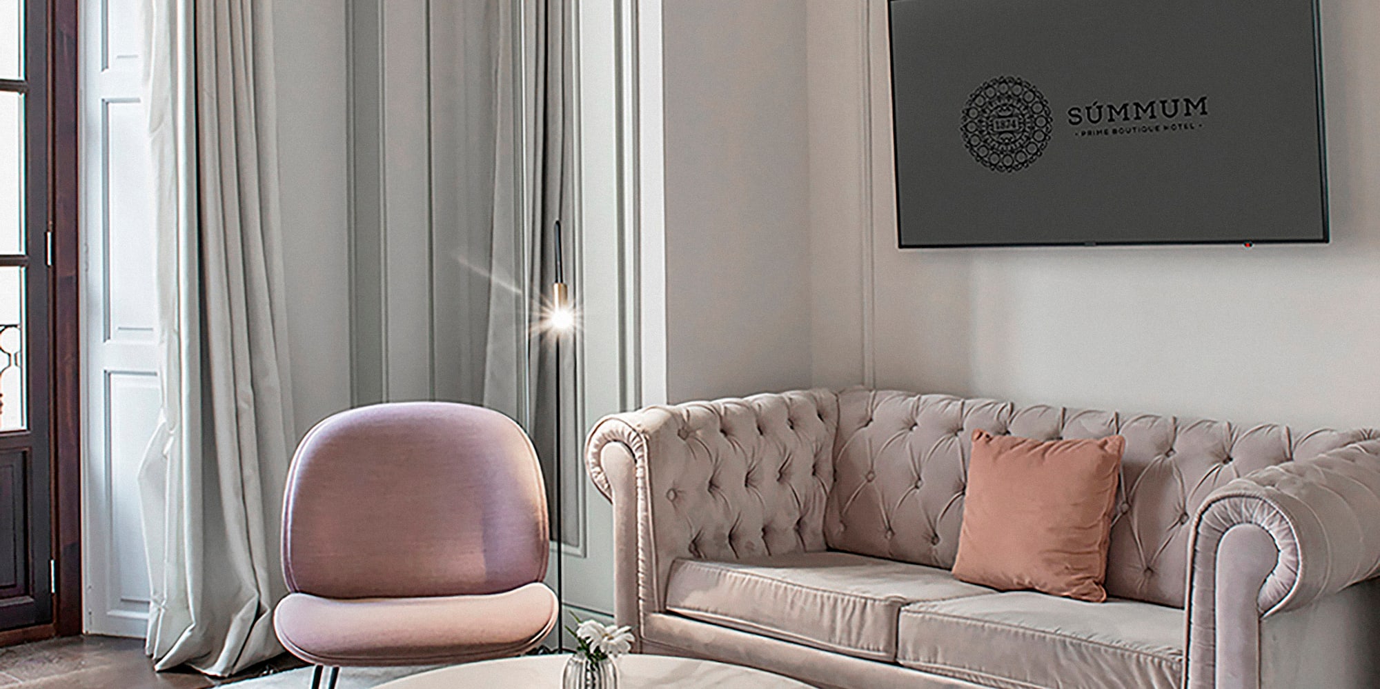 a living room with a couch and a coffee table