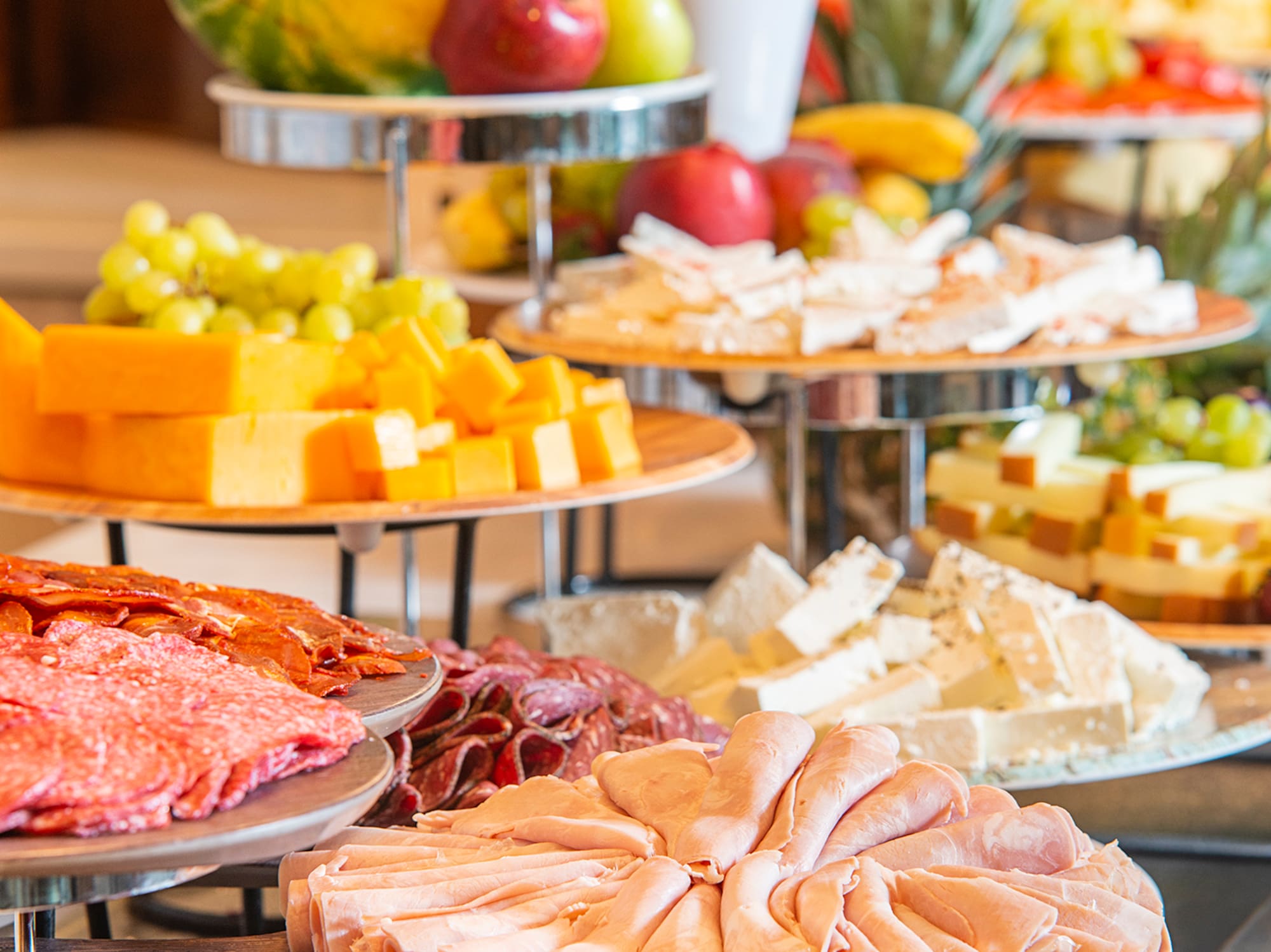 a table full of food