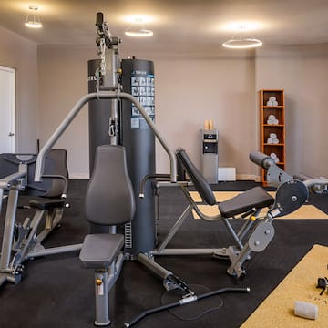 a gym with exercise equipment