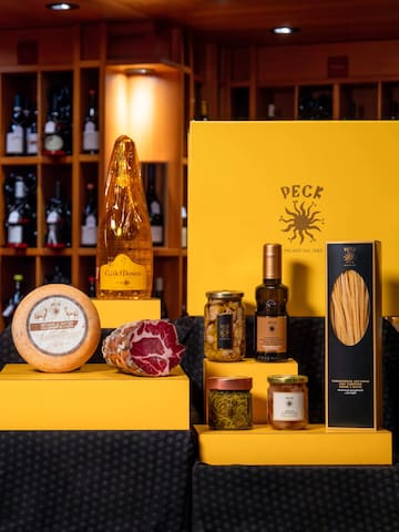 a group of food on display