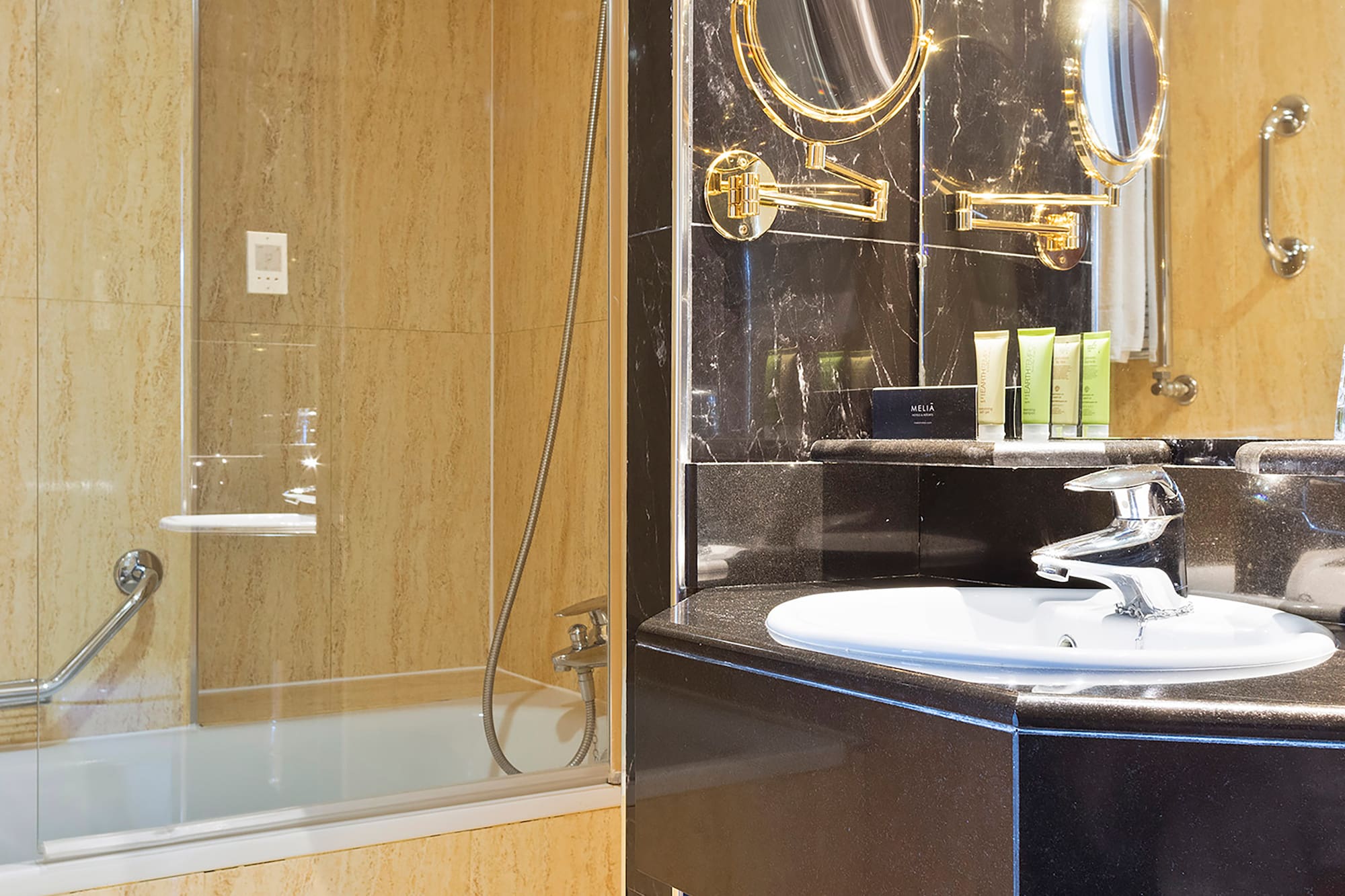 a bathroom with a sink and a bathtub